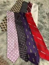 8pc Men's 100 Silk Classic Pointed Neck Ties