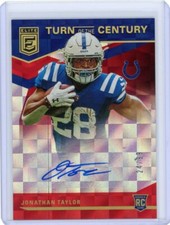2020 Panini Chronicles Donruss Elite Red Rookie Auto Jonathan Taylor #24/99