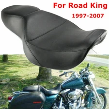 Rider Driver Passenger Seat 2-Up For Harley Touring Street Road King FLHR 97-07