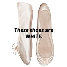 Capezio 753T White Toddler 7.5M fits 6.5 Teknik Satin Full Sole Ballet Shoe