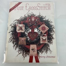 Just Cross Stitch December Holiday Ornaments Issue 1987 Magazine Vintage