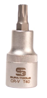 Torx T40 Stecknuss 55mm 1/2 Zoll Steckschlüssel T-Profil, TX Supa-Tools