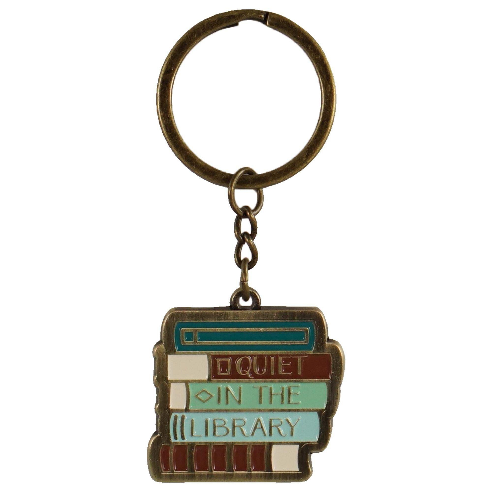 NEW Keyring Metal - Pulteney Press (Quiet in the Library)