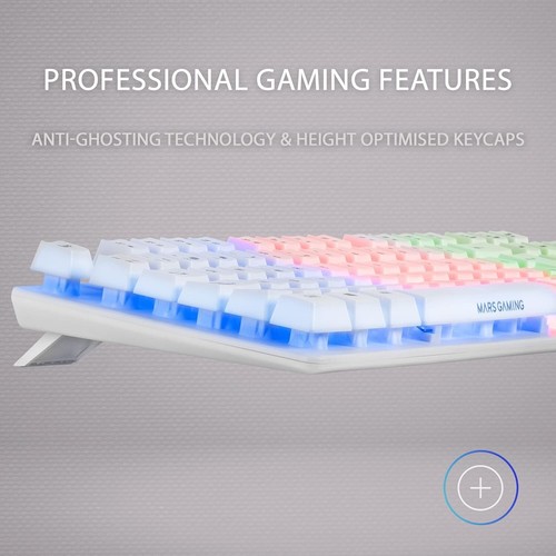 Mars Gaming MK02 White, Gaming Keyboard Spanish Language - Picture 5 of 5