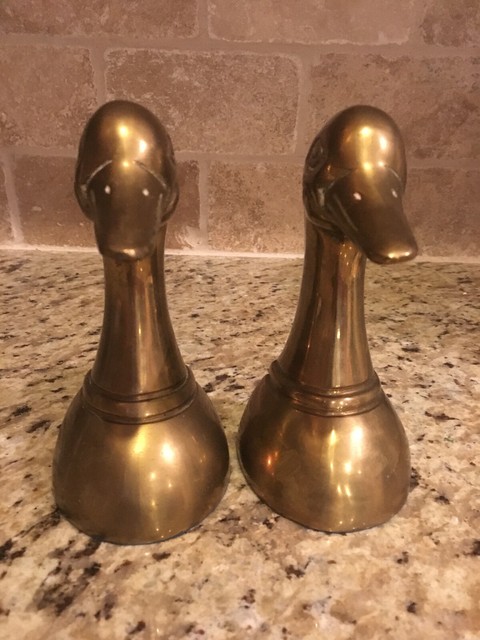 brass duck bookends made in korea brass duck bookends made in korea