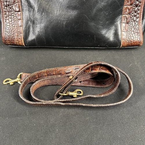 Sac à main femme Brahmin sac à main cuir alligator marron noir bandoulière - Photo 2/22