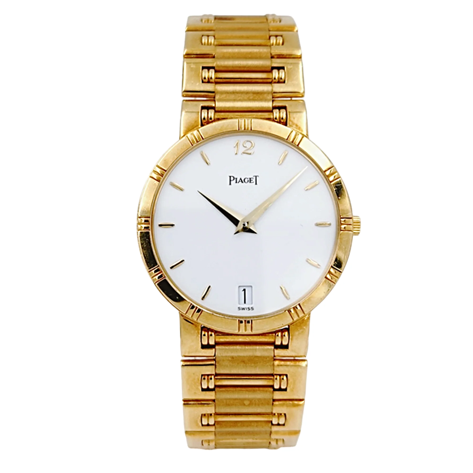Men's Piaget 31mm Dancer Vintage Solid 18K Yellow Gold Band Watch w