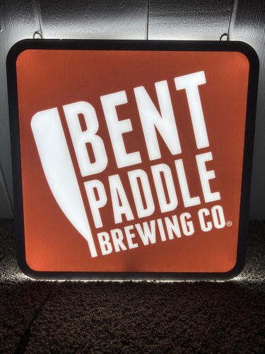 Bent Paddle Brewing Co Lighted LED Beer Sign Duluth MN - Man Cave - NICE! - Bild 2 von 7
