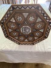 SYRIAN MOTHER OF PEARL, INLAID MARQUETRY SIDE TABLE/needle Work , SEWING BOX
