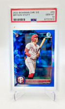 2022 BOWMAN CHROME BRYSON STOTT SAPPHIRE ROOKIE #93 PSA 10 GEM MINT 🔥🔥