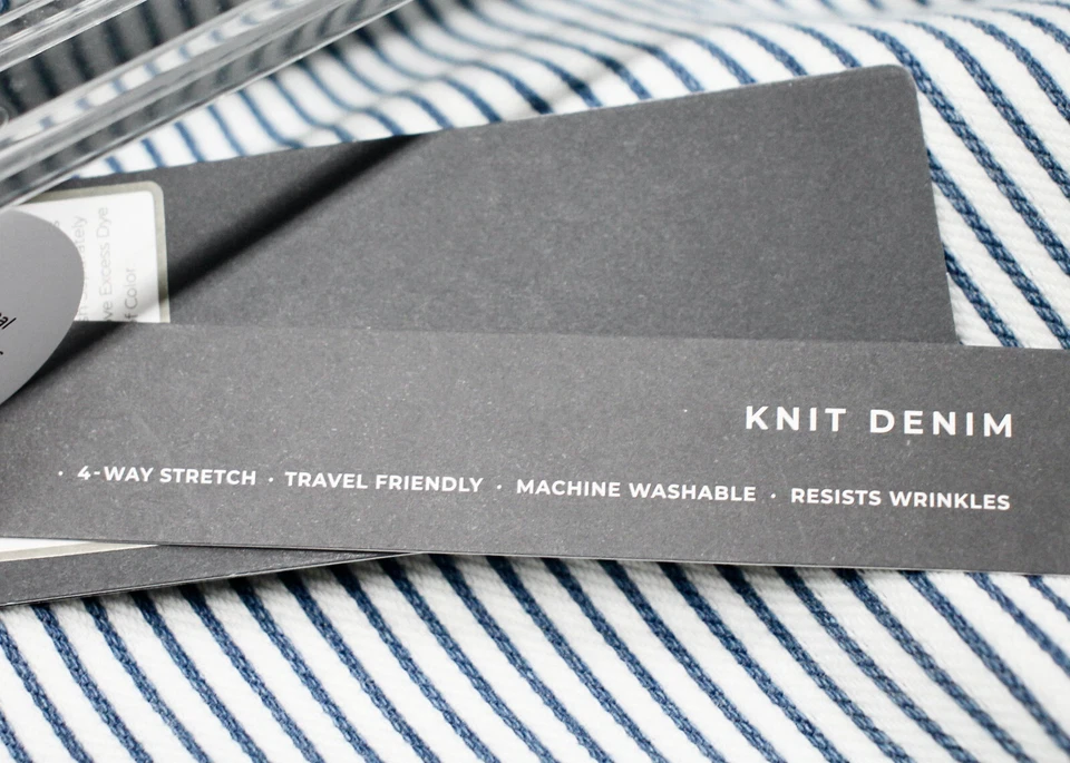 LYSSE Kelly Cropped Legging Size XL Blue Pinstripe 4-Way Stretch 12-2792-M9 - Image 4 of 4