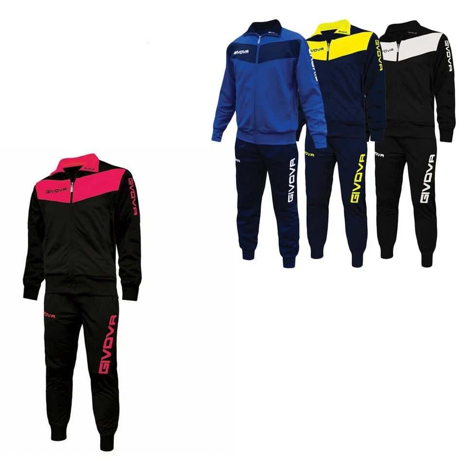 Tuta bambino givova giacca bambina pantalone bimba completo bimbo zip