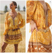 Spell and The Gypsy Collective Dress Women's XS Sunflower Gold Boho Hippie Overs