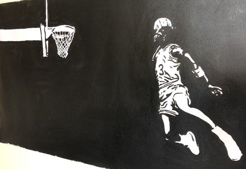 Michael Jordan Chicago Bulls Last dance 40x16inch oil painting. Not a print. - Picture 4 of 4