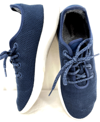 Allbirds Tree Runners TR Navy Blue & White Lace-Up mesh 
