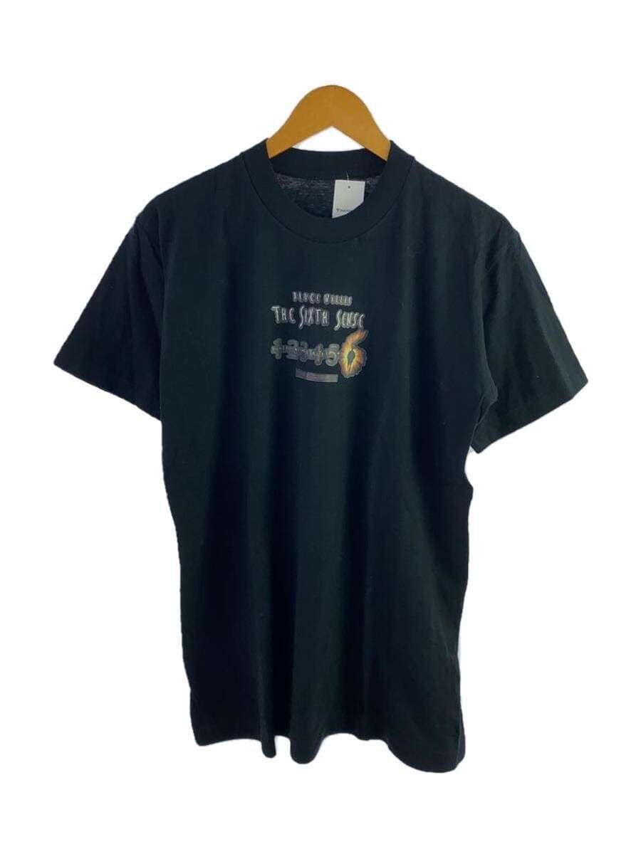 ALTRA T shirt altre marche anni 90 THE SIX SENSE cotone nero tinta unita usata