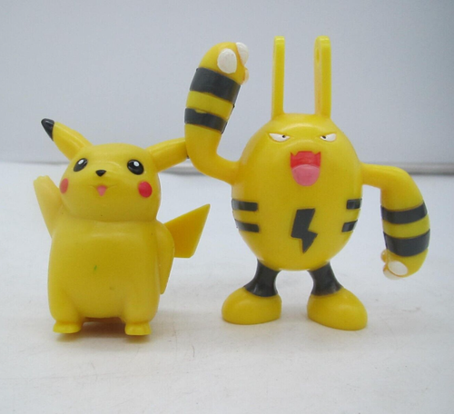 Nintendo Bakery Crafts Pokemon Cake Topper Figures Pikachu & Elekid (2000) (T13)