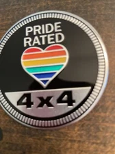 PRIDE LGBT Rainbow Rated 4X4 Fender Badge for  JEEP WRANGLER emblem USA