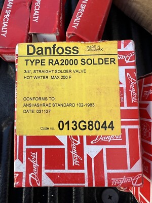 Danfoss RA2000 3/4  Straight Solder Valve 013G8044