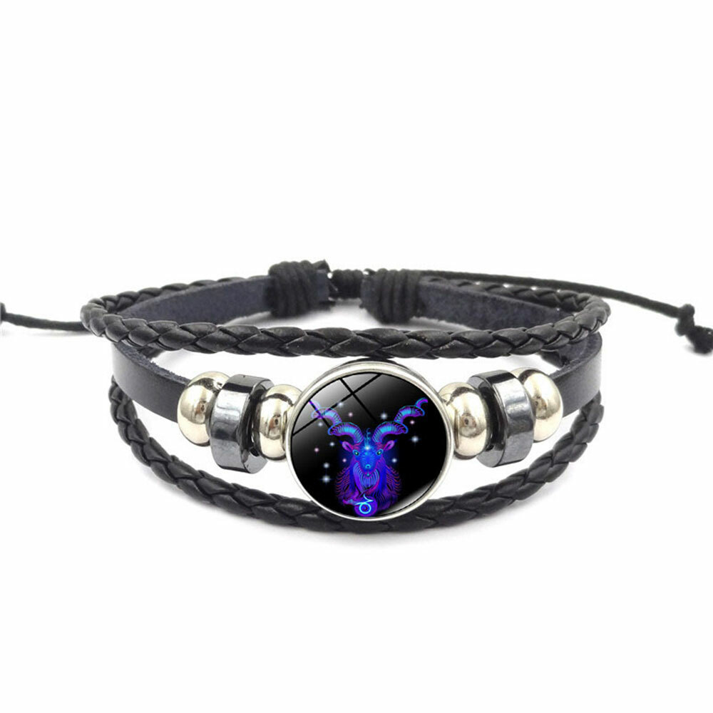 Damen Herren Surferarmband Sternzeichen Steinbock Blau Geschenk Bracelet Chunk