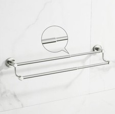 Chrome Towel Bar, Adjustable Double Towel Holder 15 to 26.5 Inch