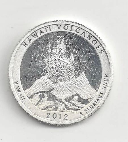 2012 S Silver Proof Hawaii Volcanoes ATB Quarter - 90% Silver