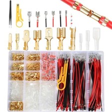 Electrical Terminal Kit: 940 pcs Assorted Terminals with Crimping Tool