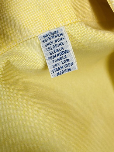 Ralph Lauren Yarmouth Men’s 16 1/2 - 34 Button Down Oxford Shirt Yellow Canvas - Picture 7 of 14