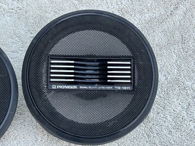 Vintage 1980s Pair Pioneer TS-1611 6-1/2” Dual Cone Car Speakers