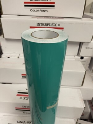 1 Roll Kelly Green Glossy Vinyl 24 '' x 50 yards (150 Feet )  Interflex 