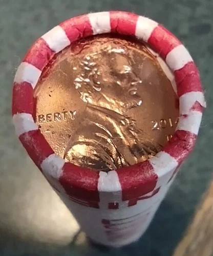 1 roll (50) UNC 2014 D Lincoln Shield Cent Bank Roll Uncirculated/Unsearched