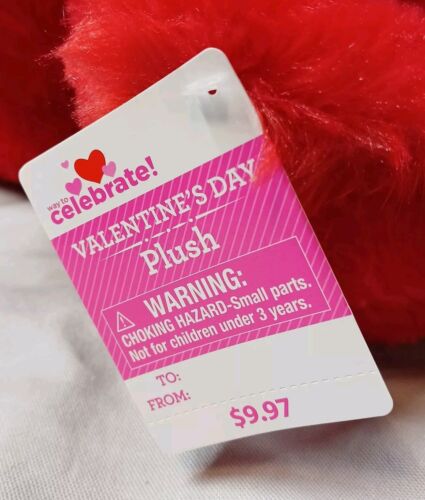 Oso de peluche con arco Way To Celebrate San Valentín 13" nuevo con etiqueta - Imagen 7 de 13
