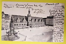 AK Leipzig - Markt, Altes Rathaus & Siegesdenkmal, 1904 gelaufen