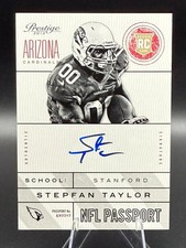 Stepfan Taylor 2013 Panini Prestige NFL Passport Signatures Rookie Auto Arizona