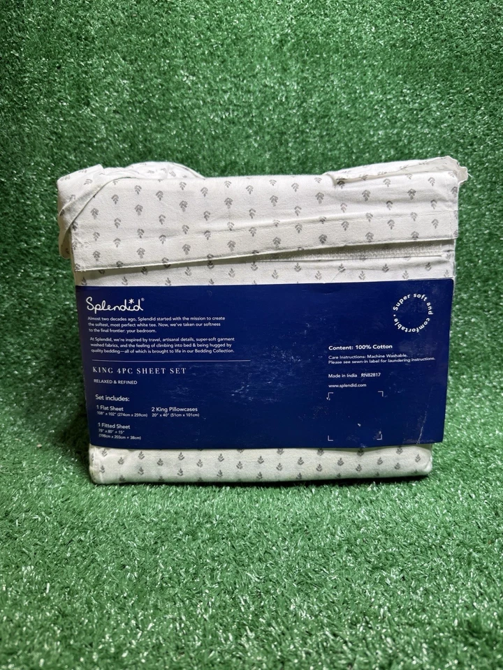 Splendid Juego de Sábanas King 100% Algodón Relajado y Refinado Foto 2 de 3