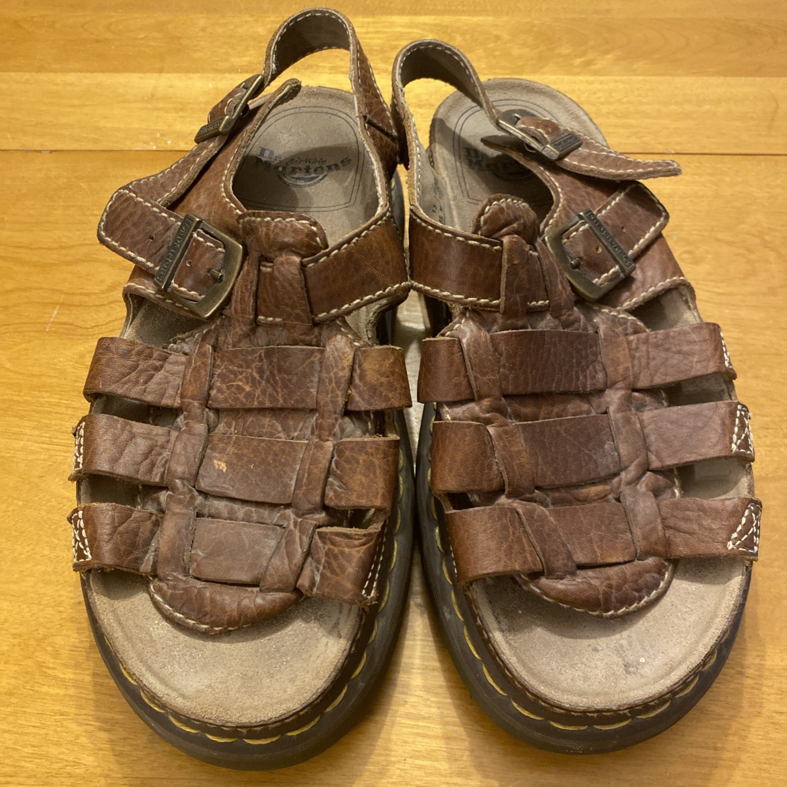 Doc Martens Fisherman Sandals Mens Size 13 8092 Distressed Leather Dr