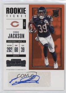 2017 Panini Contenders Rookie Ticket Eddie Jackson #195 Rookie Auto RC