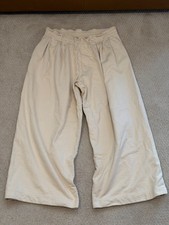 Dries Van Noten Wide Leg Pleated Hama Sweatpants Cream Beige Off White Mens XL