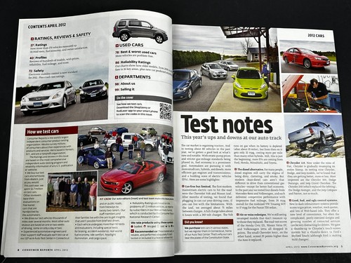 Consumer Reports Buying Guide Best & Worse Cars 2012 Magazine Clean - Picture 4 of 16