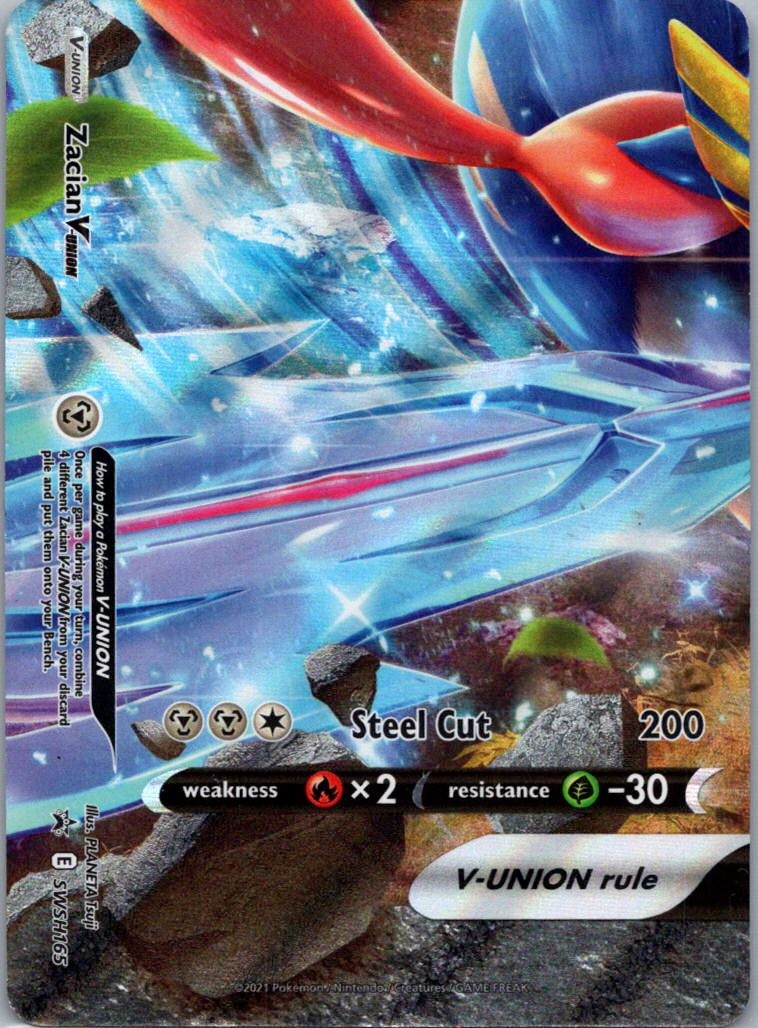 Pokemon TCG Zacian V-UNION SWSH165 SWSH Black Star Promos Holo LP