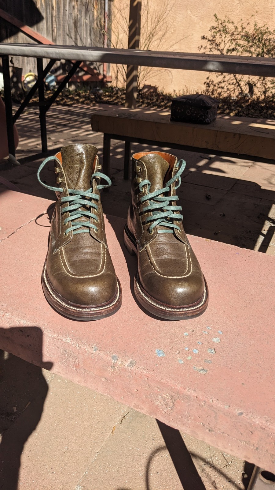 Men's  Grant Stone Brass Boots in Jungle Kangaroo Leather size 7.5E