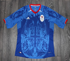 SIZE MEDIUM ADIDAS TEAM GB GREAT BRITAIN JERSEY SHIRT LONDON 2012 OLYMPICS BLUE
