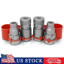 2Sets Flat Face Hydraulic Quick Connect Coupler Set, 1/2" Body x 1/2 NPT Thread