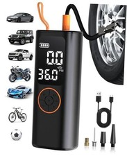 Gonfiatore Pneumatici Compressore Aria Portatile - 4X Gonfiaggio Più Veloce Senza Fili Mini Aria 