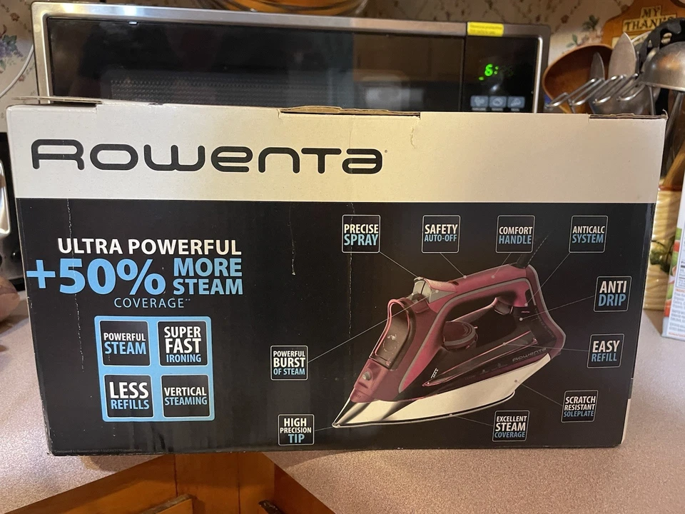 Железо Rowenta DW-82 Pro Master X-Cel сделано в Германии, оригинальная коробка, никогда не использовалось - Изображение 4 из 4