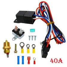 12V Verkabelung + Temperaturschalter 40A Rela...