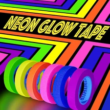 UV Blacklight Reactive Fluorescent Cloth/Neon Gaffer Tape, Super Bright Spike