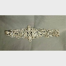 Bridal Crystal Headband Silver Filigree Vintage Style Wedding Hair Accessory