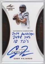 2015 Leaf Trinity Signatures Cody Fajardo #TS-CF1 Auto 7l6