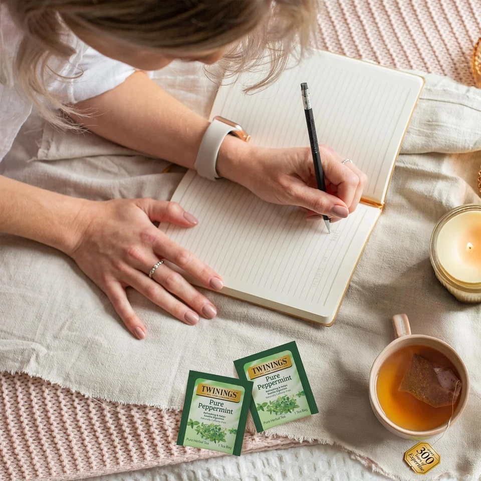 Bolsas de té de hierbas de menta pura envueltas individualmente, 100 unidades (paquete de 1), gratis Foto 3 de 4